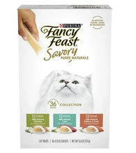 Purina Fancy Feast savory puree naturals cat food variety pack box, 36 count