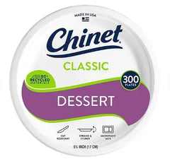 Chinet Classic Dessert Plates, 6.75", 300 ct.
