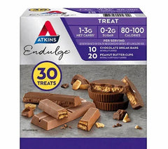 Atkins Endulge Peanut Butter Cup Chocolate Break Bar Variety Pack  30 ct.