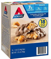 Atkins Caramel Chocolate Nut Roll Snack Bar 18 ct.