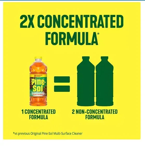 Pine-Sol 2X Concentrated Multi-Surface Cleaner, Pine Scent  (60 fl. oz., 2 pk.)
