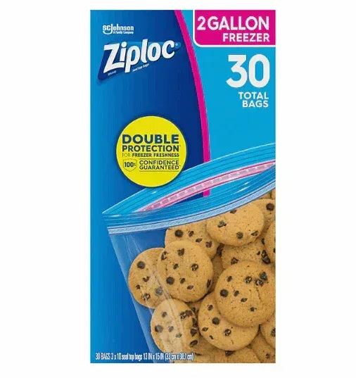 Ziploc 2-Gallon Seal Top Freezer Bags, 30 ct.