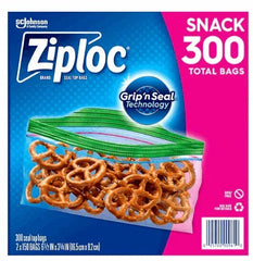 Ziploc Grip 'n Seal Top Snack Bags, 300 ct.