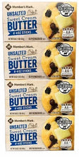 Unsalted sweet cream butter sticks, front carton with California milk seal, 4-oz sticks