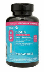 Member’s Mark Biotin 10,000 mcg with Keratin 100 mg Capsules, 250 Count