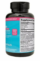 Member’s Mark Biotin 10,000 mcg with Keratin 100 mg Capsules, 250 Count