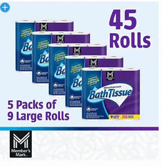 Member's Mark Ultra Premium 2-Ply Toilet Paper 45 rolls, 235 sheets/roll