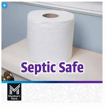 Ultra premium 2-ply toilet paper roll, white, septic safe