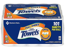 101-sheets paper towels pack, full sheet thick absorbent design