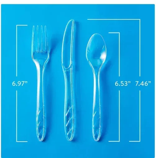 Member's Mark Clear Cutlery Combo Pack, Forks, Knives, Spoons (360 ct.)
