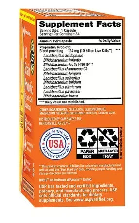 Member's Mark 10-Strain Probiotic Digestive Care Supplement Capsules, 84 ct.