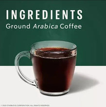 Medium roast ground Arabica coffee shown in a clear glass mug