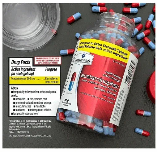 Member’s Mark Extra Strength Acetaminophen 500 mg Tablets, 400 Count