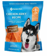 Member's Mark chicken jerky recipe dog treats bag, 48 oz