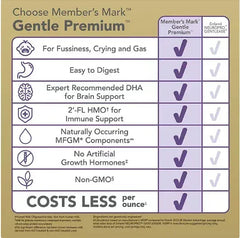 Member's Mark, Gentle Premium Infant Formula, 48 oz.