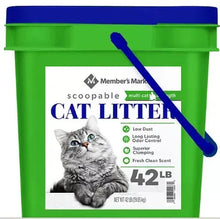 Scoopable clumping cat litter bucket with Fresh Clean scent, 42 lb
