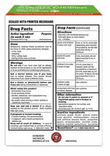 Cetirizine oral solution box back with Drug Facts, uses, and warnings
