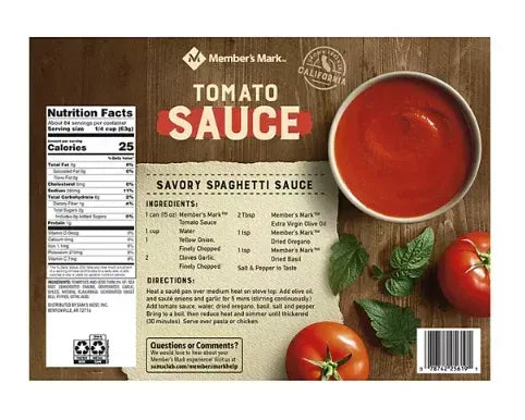 Member's Mark Tomato Sauce (15 oz., 12 ct.)