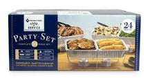 Party set 24-piece chafing fuel kit box with safe heat fuel containers.
