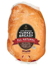 Member's Mark oven-roasted turkey breast roast with All Natural label, orange-brown