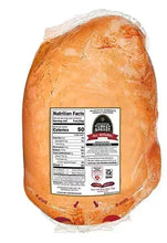 Member's Mark oven-roasted turkey breast with nutrition facts label, orange