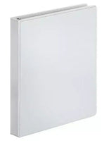 White view binder with round-ring rings, front cover and spine shown