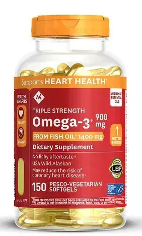 Member's Mark 900 mg. Triple Strength Omega-3 from Fish Oil Softgels (150 ct.)