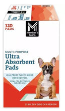 Multipurpose ultra absorbent training pads box with puppy photo, 120-count 23 x 24 in