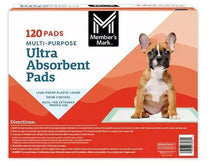 Multipurpose ultra absorbent training pads box back, 120-count, size 23 x 24 in