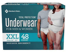 Men and women incontinence underwear box, teal, XXL 48-count package