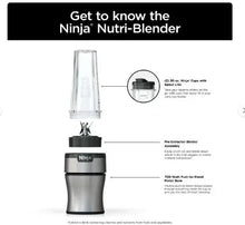Ninja Nutri-Blender BN300 blender with tall jar, push-pour lid, and motor base