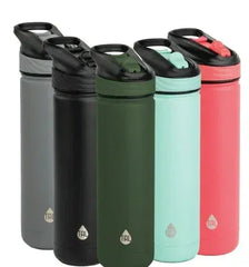 TAL Stainless Steel Ranger Water Bottle with Easy Sip Straw 26 oz, Black