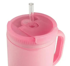 TAL Stainless Steel Hudson Tumbler with Straw 40 fl oz, Shimmering Pink