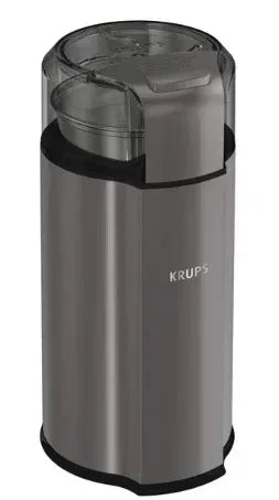 KRUPS Silent Vortex Electric Coffee and Spice Blade Grinder,Grey with removable Stainless Steel Grinder Bowl