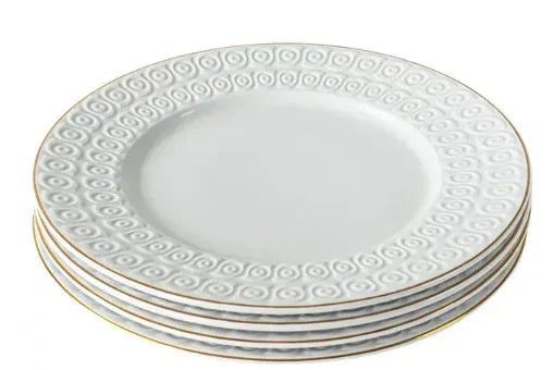 Sofia Home 4 Pack White Stoneware Dinner Plates by Sofia Vergara