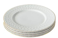Sofia Home 4 Pack White Stoneware Dinner Plates by Sofia Vergara