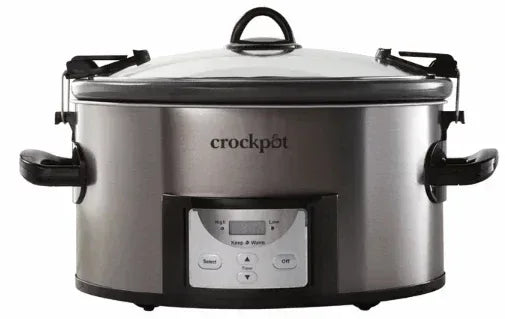Crockpot™ 7-Quart Easy-to-Clean Cook & Carry™ Slow Cooker, Black Stainless Steel