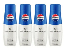 Pepsi SodaStream drink mix bottles, blue and white, pack of 4, 440 ml each