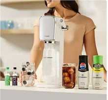 Pepsi SodaStream drink mix bottles with SodaStream sparkling water maker