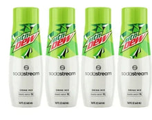 Pack of 4 SodaStream® drink mix canisters, green labels