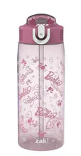 25oz park water bottle with pink lid and pink Barbie-style graphics