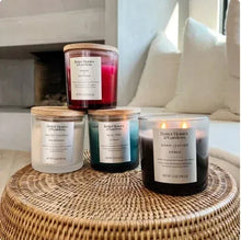 Better Homes & Gardens warm leather & amber jar candles with labels, set of three