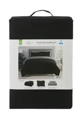 Mainstays Black Reversible 7-Piece Bed in a Bag Comforter Set with Sheets, Queen