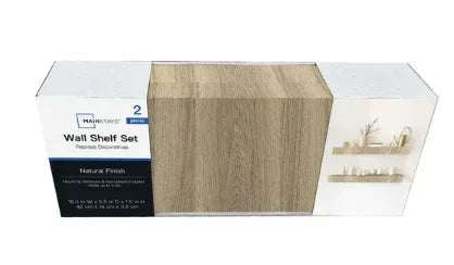 Mainstays 16.5" Wall Mounted Floating Shelves 2pack, Natural