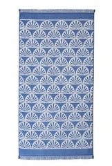 Better Homes & Gardens Oversized Navy Sun Print Cotton Blend Beach Towel, 38" x 72"