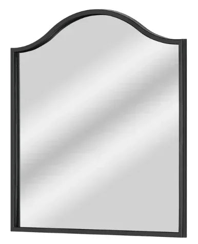 Crystal Art Gallery Traditional Framed Glass Arch Mirror, Black