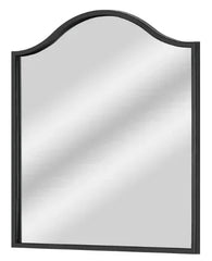Crystal Art Gallery Traditional Framed Glass Arch Mirror, Black