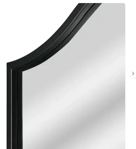 Crystal Art Gallery Traditional Framed Glass Arch Mirror, Black