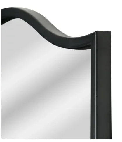 Crystal Art Gallery Traditional Framed Glass Arch Mirror, Black