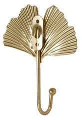 Crystal Art Gallery Indoor Gold Hook Leaf Size Farmhouse Decorative Figurine, Set of 3, 4"x 5"